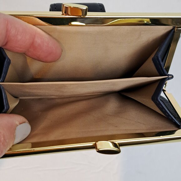 Buxton Heiress Double Cardex Bifold Wallet Navy Blue - Picture 8 of 15